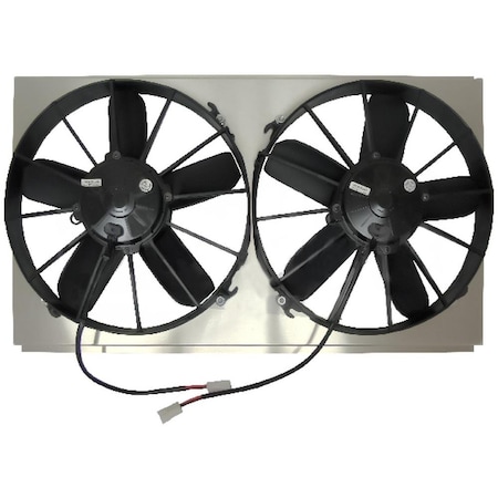 Aftermarket Z40101 Dual High CFM 12 Electric Fan And Shroud  14 78 x 25 78 x 4 78 Z40101-NOR